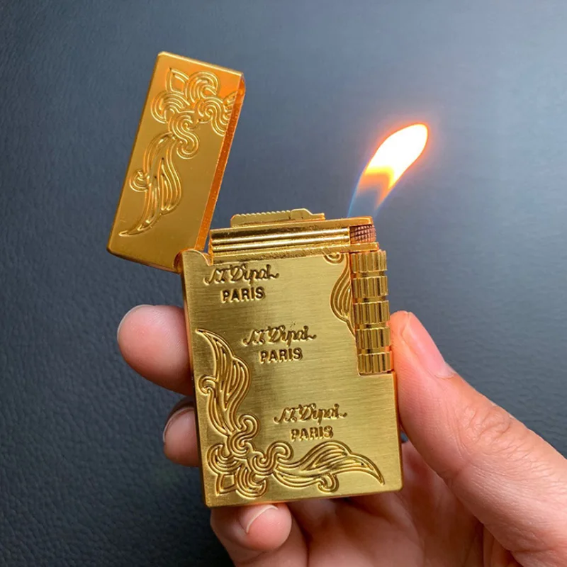 Fashon Ping Shëndoshë Timon Rëndë Të Gazit Cigare Lighters Krijuese Të Njerëzve Metalike Inflatable Butan Gaz Flaka Lehta Dhuratë Më Të Mirë . ' - ' . 0