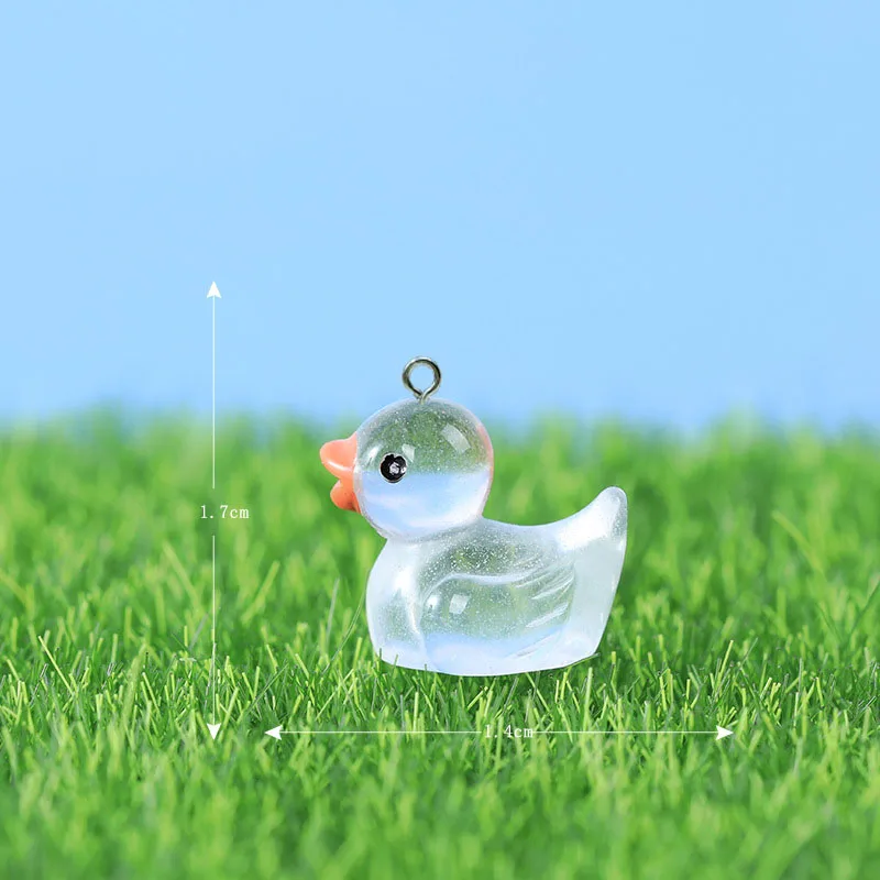 10Pcs 3D Noctilucent Duck Rrëshirë Vëth Charms e Telefonit Keychain Rrathë Varëse për Bizhuteri Bërë DIY Materiale Gjetjet . ' - ' . 4