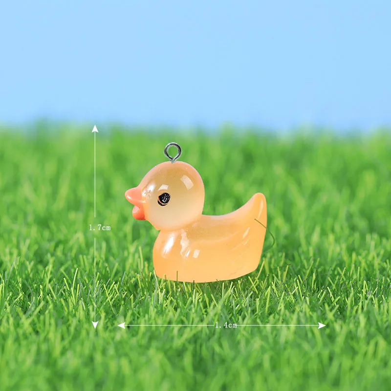 10Pcs 3D Noctilucent Duck Rrëshirë Vëth Charms e Telefonit Keychain Rrathë Varëse për Bizhuteri Bërë DIY Materiale Gjetjet . ' - ' . 5
