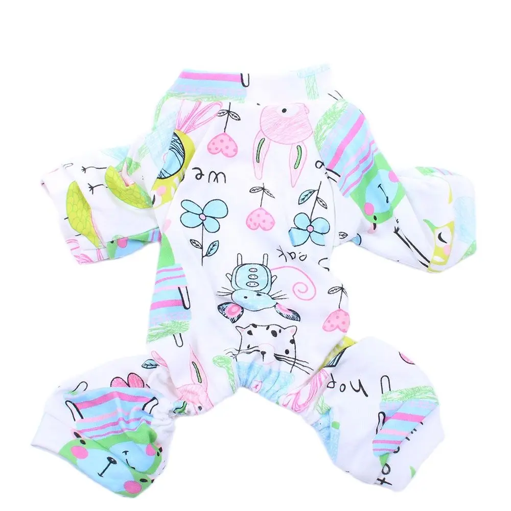 Të Vogla Qen Mace Lules JumpSuit Pajamas Këmisha Puppy Pet Nightshirt Pantallona Për Qentë E Macet E Vogla E Të Mesme . ' - ' . 0