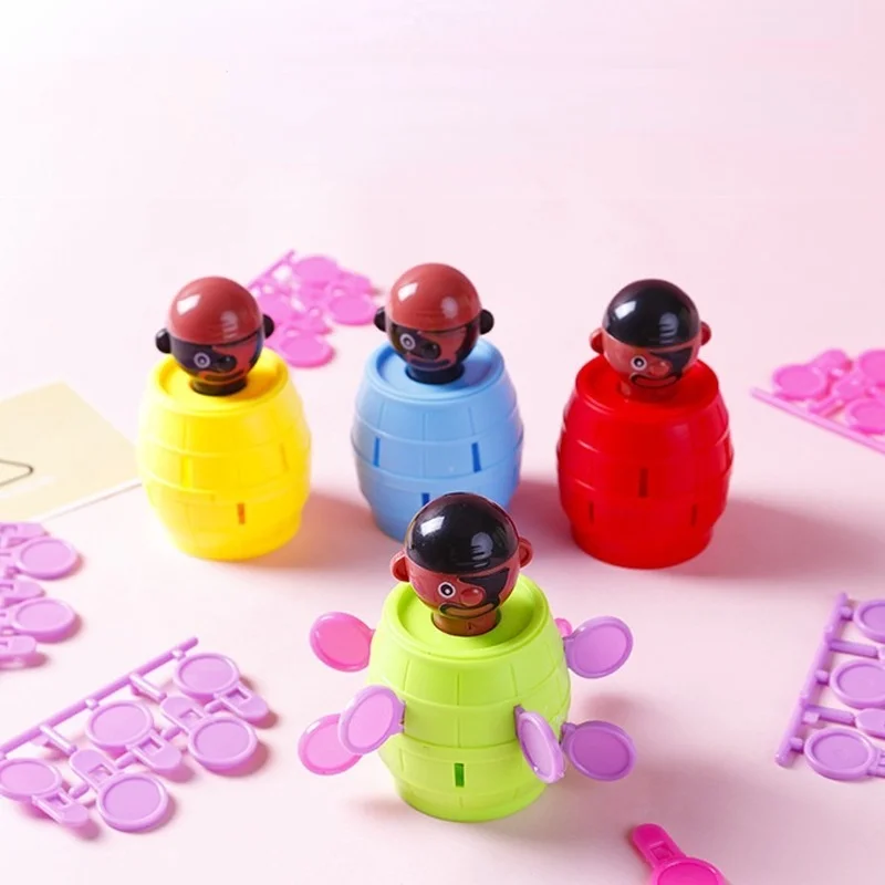 1 Set Mini Fëmijët Qesharake Vegël Pirat Fuçi Lojë Lodra për Fëmijët me Fat Stab Pop-Up Toy . ' - ' . 1