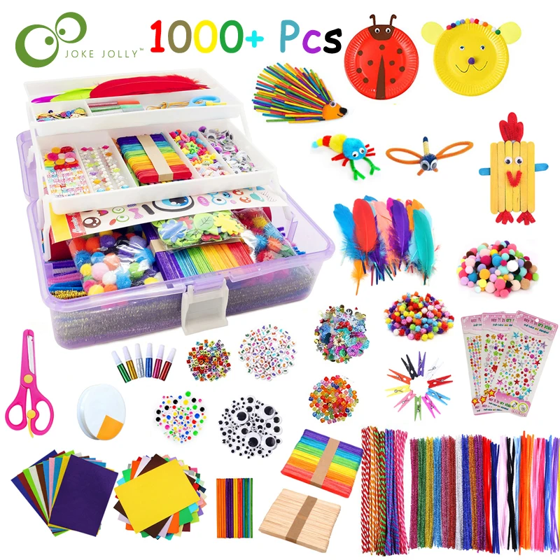 1000+Cope e Fëmijëve DIY Zejtare Lodër Materialeve të Hollë e Magazinimit Kuti të Vendosur Kopshti i fëmijëve Lodra Edukative Dhuratë Ditëlindjen XPY . ' - ' . 0
