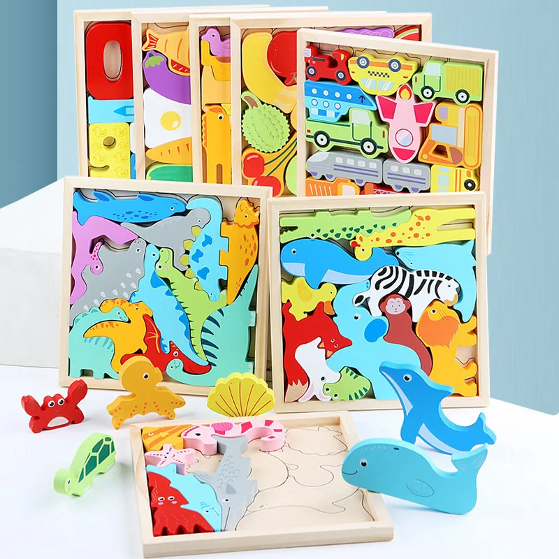 Montessori Lodra Baby Dorën E Kuptoj Druri Mister Tangram Formë Përputhen Puzzle Lojë Bordit Të Mësuarit Arsimit Lodra Për Fëmijët . ' - ' . 2