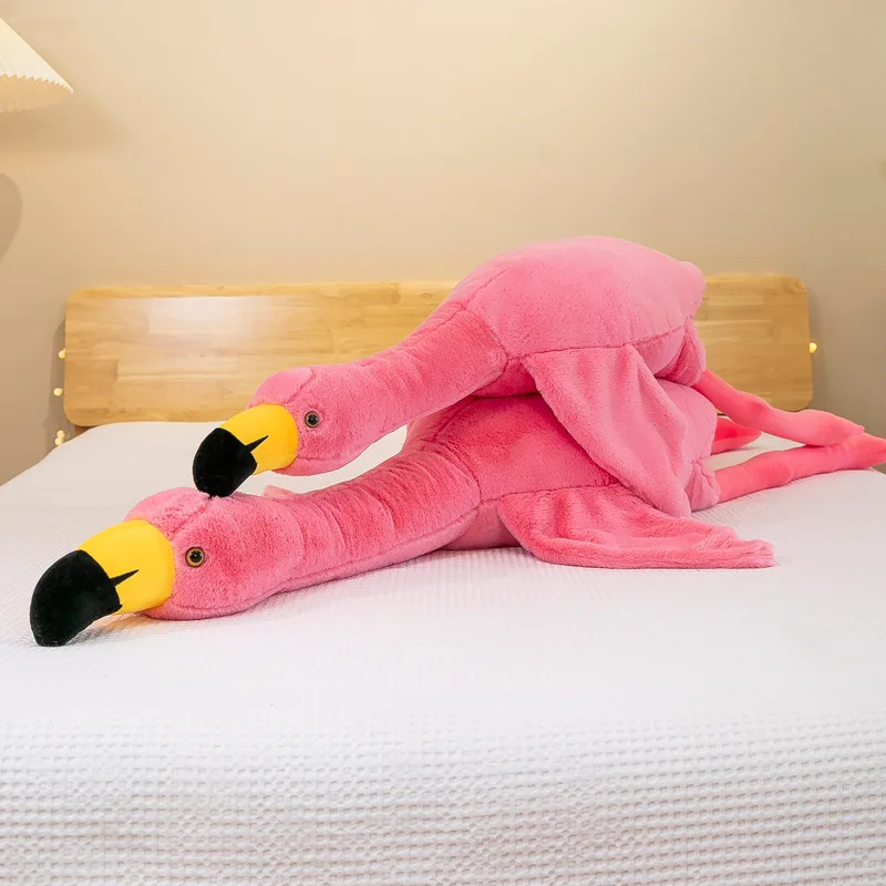 130cm/160cm Gjigant Flamingos Lodra Pelushi të Bukur Zogj e Kafshë pellushi Fëmijët duke Fjetur Jastëkët Room Dekor Krishtlindjeve Dhurata për Vajzat . ' - ' . 3