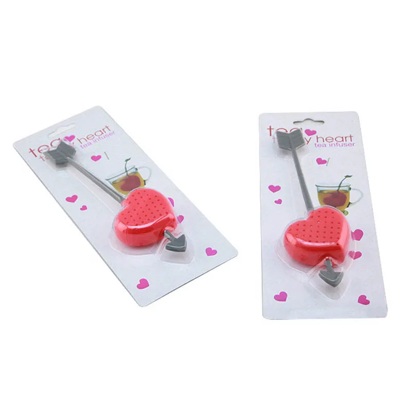 Dita e shën valentinit Dhuratë Kuzhinë Furnizimet lugë Çaji Filtër Ibrik Pajisje zemra-formë Çaji Infuser Jo-toksike Ushqimit Klasën Plastike . ' - ' . 5