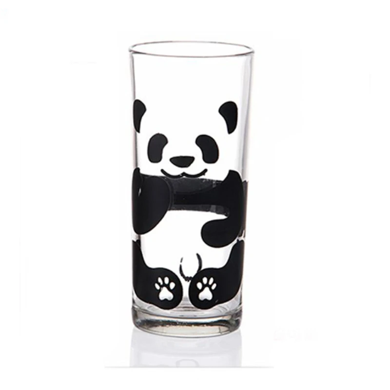 E bukur Kinë Panda Xhami Krijuese Çaj Shishe të Vetme Transparente Filxhan Kafe Lëng Panda Mëngjes Filxhan Qumësht Qelqe për të Pirë . ' - ' . 1