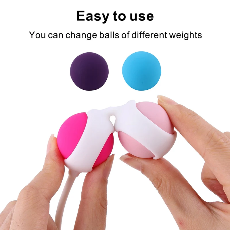 Silikoni Kegel Topa të Vendosur Geisha Ben Wa Vaginale Topa Shtrëngimin e Vaginës Exerciser Ndërtuar-në metal ball intime Seksi Lodër për gratë . ' - ' . 5