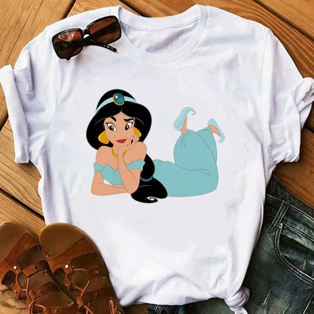 Aladin Jasemini Princeshat Disney T Shirt Gratë Princeshë Kawaii Harajuku Krye Të Verës 2022 Butë Vajzë Estetike Alternative Të Anijeve Të Lirë . ' - ' . 2