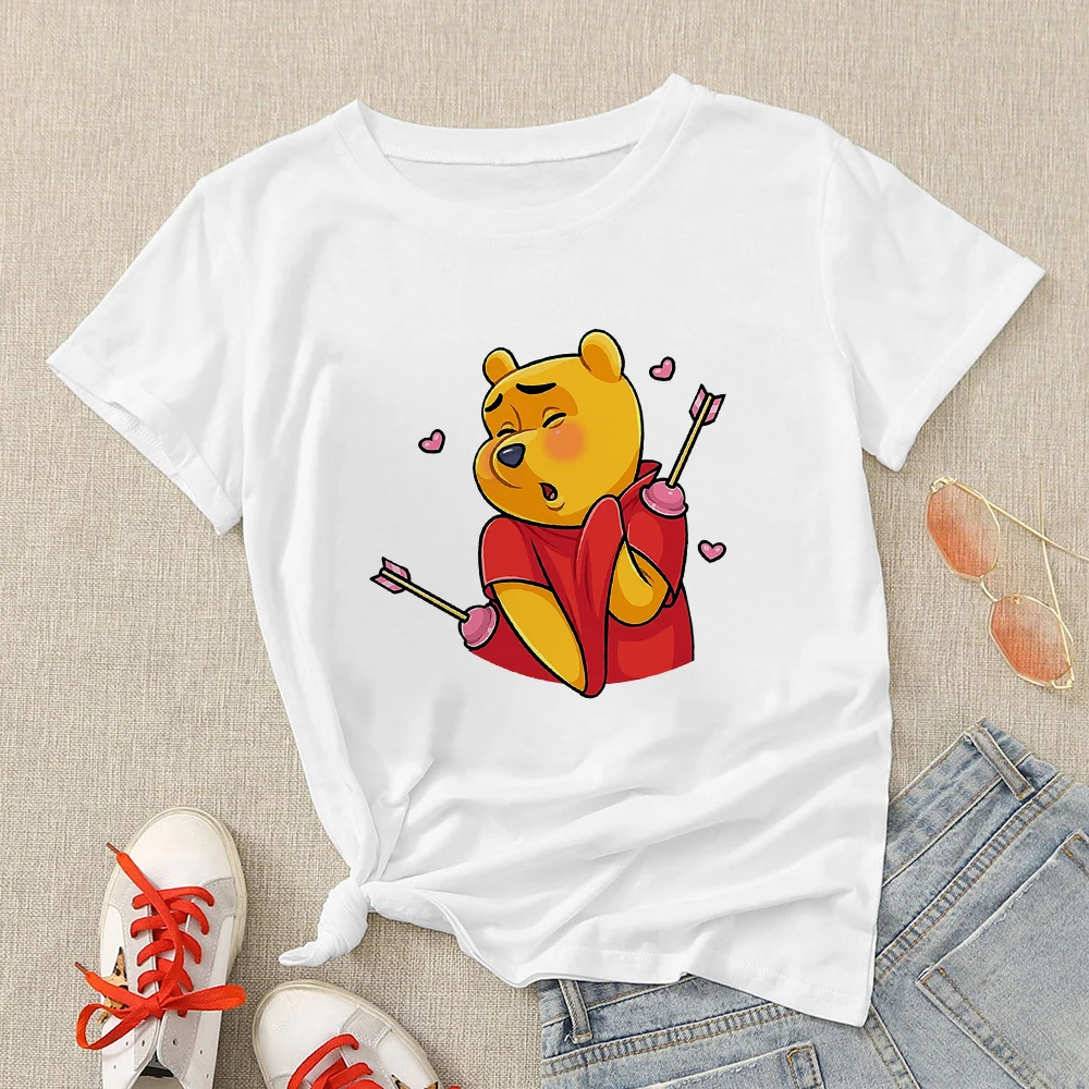 Ropa Estetike Pooh Mbajnë të Shtypura Grua T-shirt Disney Winnie Pooh Cartoon Camiseta Mujer 2021 Verë të Rastit T Shirt Urbano . ' - ' . 1