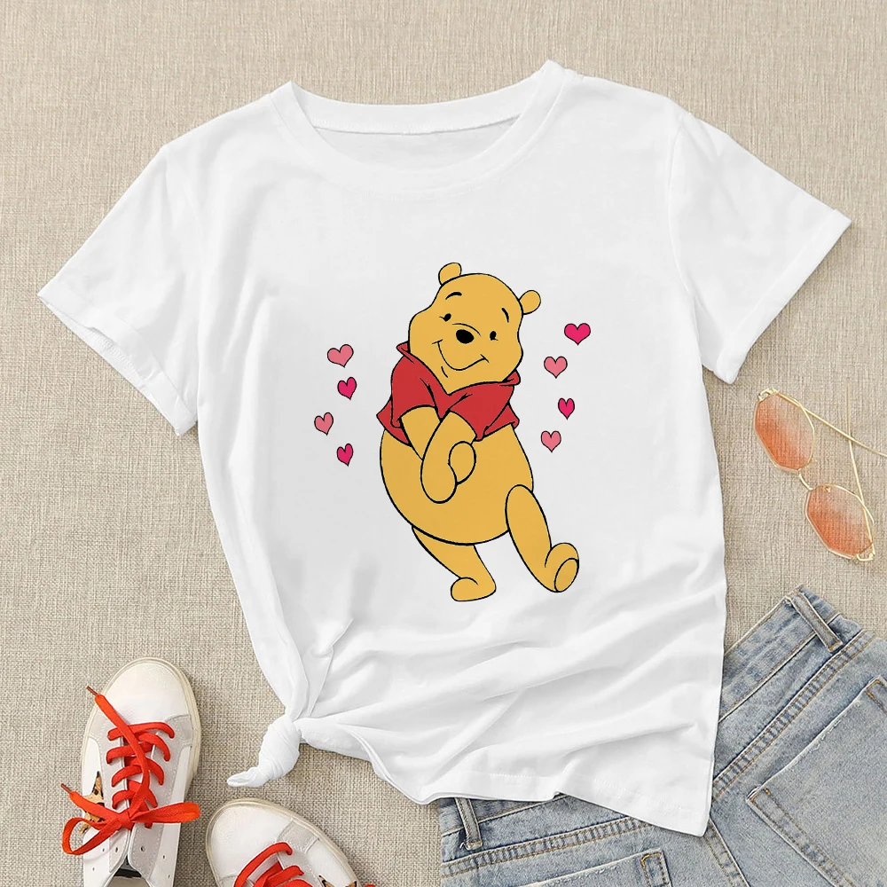 Ropa Estetike Pooh Mbajnë të Shtypura Grua T-shirt Disney Winnie Pooh Cartoon Camiseta Mujer 2021 Verë të Rastit T Shirt Urbano . ' - ' . 2