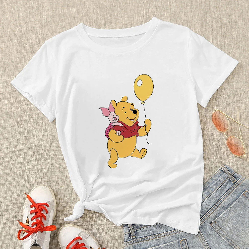 Ropa Estetike Pooh Mbajnë të Shtypura Grua T-shirt Disney Winnie Pooh Cartoon Camiseta Mujer 2021 Verë të Rastit T Shirt Urbano . ' - ' . 3