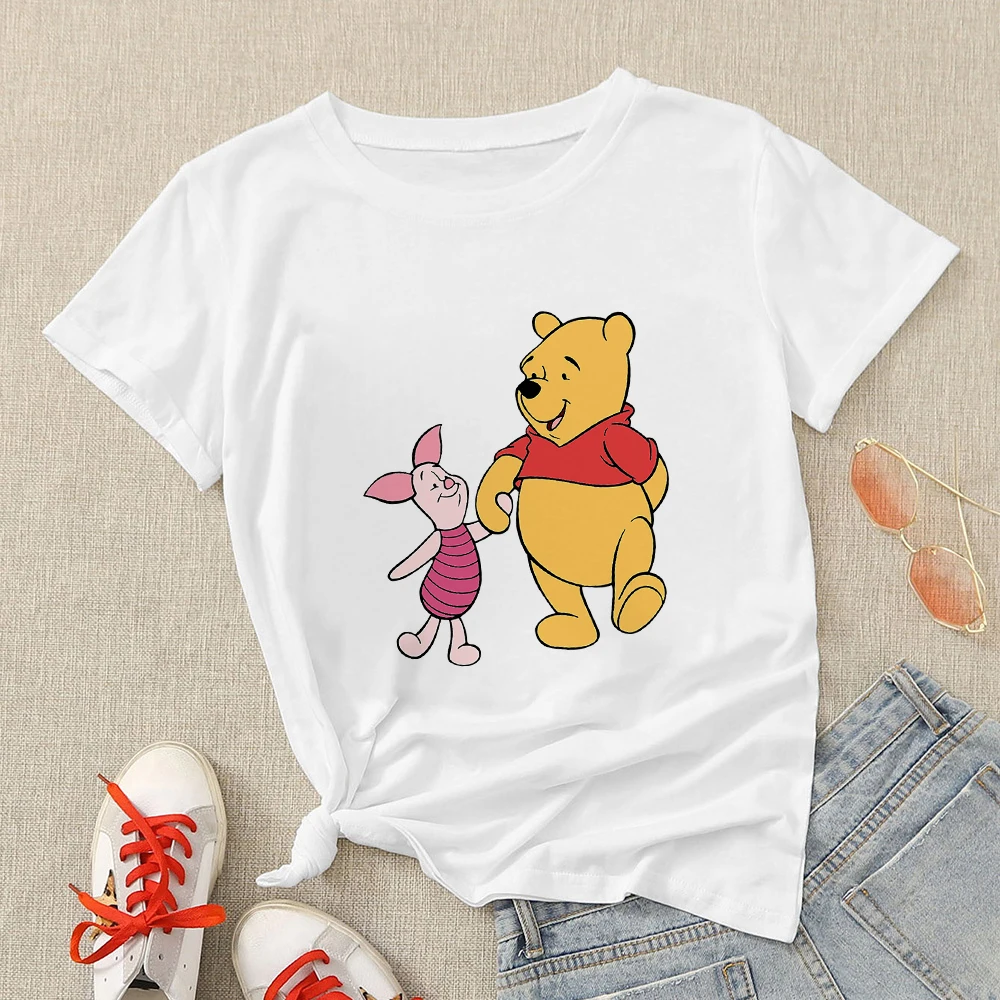 Ropa Estetike Pooh Mbajnë të Shtypura Grua T-shirt Disney Winnie Pooh Cartoon Camiseta Mujer 2021 Verë të Rastit T Shirt Urbano . ' - ' . 4