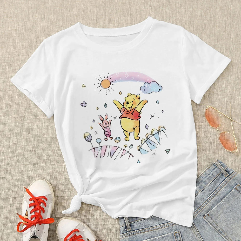 Ropa Estetike Pooh Mbajnë të Shtypura Grua T-shirt Disney Winnie Pooh Cartoon Camiseta Mujer 2021 Verë të Rastit T Shirt Urbano . ' - ' . 5