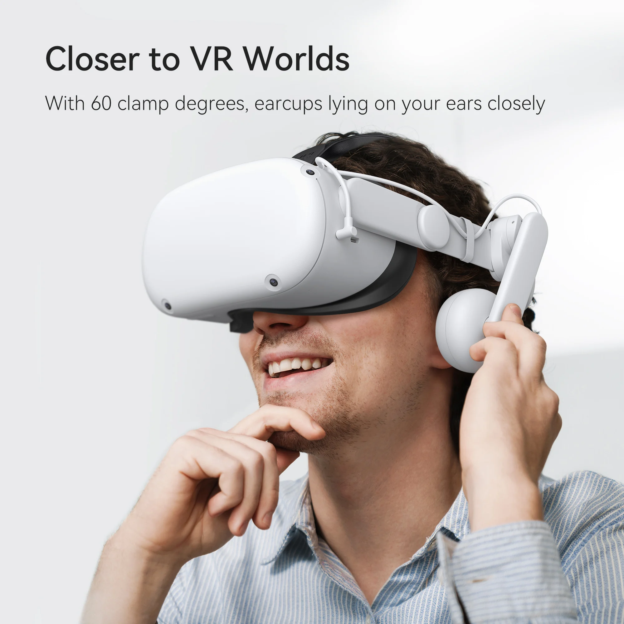 KIVI dizajn Clip-në Kufje për Oculus Kërkim 2 Pajisje Ultra-soft Immersive Shëndoshë VR Kufje për të Meta Kërkim 2 . ' - ' . 5