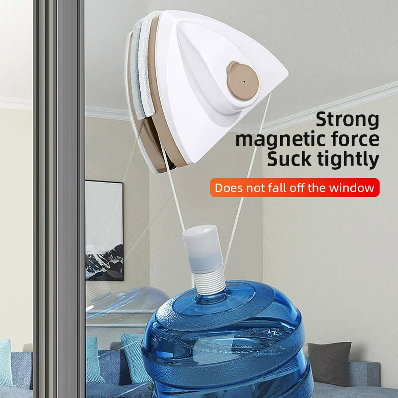 Magnetike Dritare Të Pastër Automatike Ujë Shkarkimit Xhami Pastrimi Furçë Për Dritare E Dyfishtë Anën Wiper Familjare Cleaning Tool . ' - ' . 5