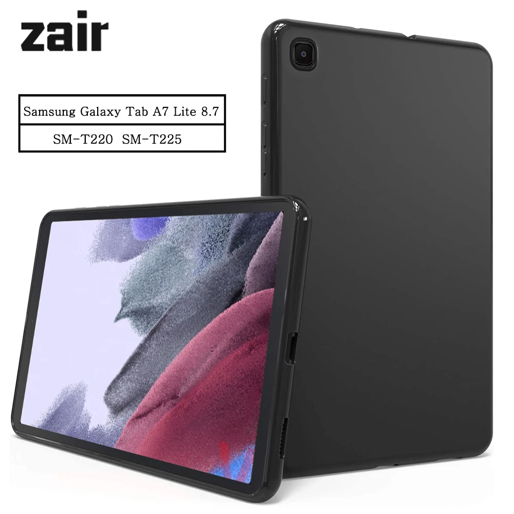 Silikoni Tabletë Rast Për Samsung Galaxy Tab A7 Lite 8.7 2021-SM T220 SM-T225 T220 T225 Fleksibël të Butë TPU Zi Shell Mbuluar Përsëri . ' - ' . 0