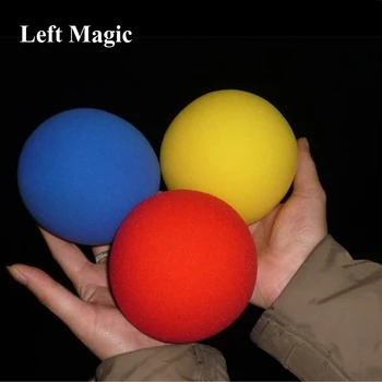 1 COPE 8cm Gishtin Sfungjer Topin ( e Kuqe të Verdhë e Blu ) Magjia Truket Klasike Magjistari Iluzion Komedi të Ngushtë-Up Faza e Kartës Magjike Acces