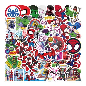 10/30/50PCS Disney Spider-Man dhe Miqtë e Tij të Mahnitshme Gjemb DIY Kitarë Laptop Bagazhin Skateboard Mbishkrime Decals Argëtim për Fëmijë