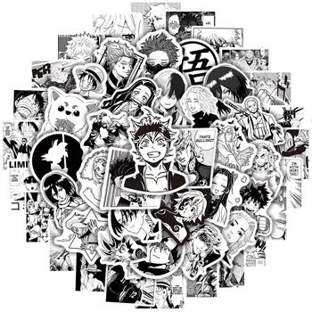 10/30/50PCS të Zezë dhe të Bardhë Anime Karakter Krijues Gjemb Fëmijëve Dhuratë Dekorimin Laptop i papërshkueshëm nga uji Decal Lodër CupWholesale