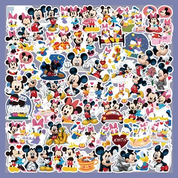 10/30/60pcs Disney Bukur Mickey Mouse Mbishkrime Stickers Cartoon Decal Fëmijët Lodër Ditari Album Laptop Bagazhi i papërshkueshëm nga uji Gjemb