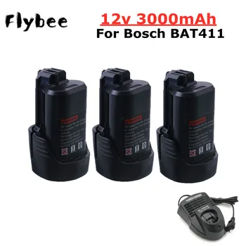 10.8 V 12 3000mah Li-ion Rechargeable Bateri për: BOSCH BAT412A BAT413A D-70745GOP 2607336013 2607336014 PS20-2 PS40-2