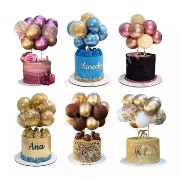 10pcs 5 Inç Metalike Tullumbace Tortë Topper Formë të Re Konfeti Balona për Ditëlindjen Baby Dush Dasmës Partia Dekor në Shtëpi Furnizime