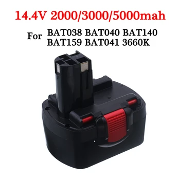 14.4 V 2.0/3.0 Ah 5.0 Ah Ni-CD Bateri e ringarkueshme Për: bosch Stërvitje Kaçavidë BAT038 BAT040 BAT140 BAT159 BAT041 3660K 2607335533