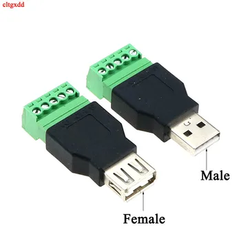 1Pcs USB 2.0 Lloj Meshkuj Femra Kthehet 5Pin Terminalin USB Ana e Terminalit të Shmangur Saldim Priza USB Plug Mashkull Kokën Femra Kokën Lidhësi
