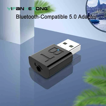 2 Në 1 Bluetooth-Compatible 5.0 Audio Marrësi Transmetues Wireless Përshtatës Mini 3.5 Mm AUX Stereo Transmetues Për PC Makinën e Kryetarit