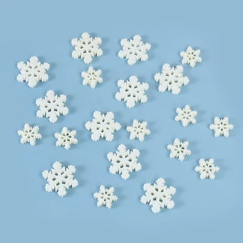 20Pcs 20/28mm Krishtlindjeve Snowflake Flatback Për Bizhuteri Bërë Artizanale Scrapbooking DIY Telefon Rast Dekorimin Mini Rrëshirë Snowflakes