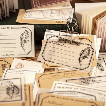 30 Cope Rose Pendë e Letër Shënimet Materiale Letër Junk Journal Planifikuesi Scrapbooking Vintage Memo Etiketë Dekorative DIY Artizanale Letër