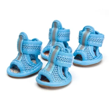 4 Cope/SetPink Jo-shqip Verës Qen Këpucë Breathable Sandale Shqip-Rezistente Këpucë për ndërmarrjet e Vogla e të Mesme Qen Çizme Cat Këpucë, Çizme
