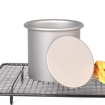 4 Inç Raundin Aliazh Alumini Vdesin Tortë Myk Tortë Mjet Rritur Lëvizshëm Myk Pjekje Mjet Myk Pan Bakeware Mjet