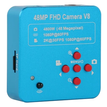 48MP 2K HDMI USB Industriale Mikroskop Kamera 1080P C Malin Aparat fotografik Dixhital Video Microscopio Recorder Për Telefonin CPU PCB Riparim