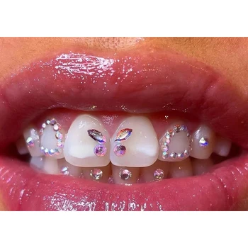 4Pcs/Kutia e Dhëmbëve Dhëmbëve Gems Kristal Diamant, Stoli të Ndryshme Forma të Ngjyrosin Dhëmbët Bizhuteri Proteza Akrilik