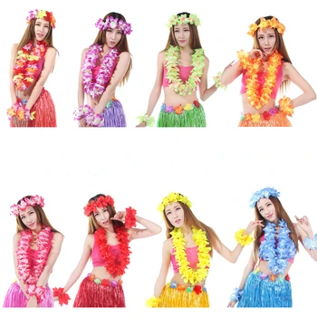 4pcs/set Havai Lule Gjerdan shirit dekorativ Kurorë e Dasmës Dekorata Plazh Tropikal Partisë Furnizime