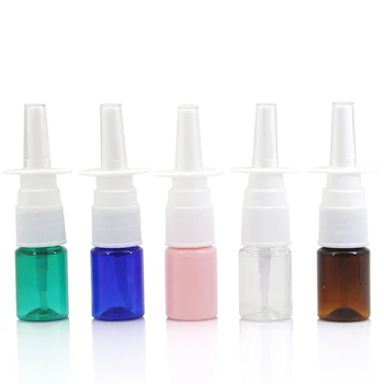 50pcs/shumë 5ml ngjyra spray nazale PET shishe spray shishe plastike grim të lëngshme mbajtur mjet me spërkatës mjet PJ55-50