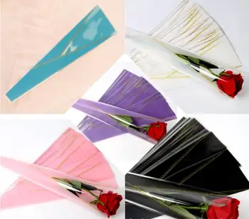 50pcs/shumë Mbështjellë me Letër Për Lule Rose Luleshitës Paketimit Letër të Vetme u Ngrit Lule Dhuratë Për Martesë Lules Paketë