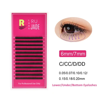 5mm 6mm 7mm më të Ulët Rëna në Fund me Sy të Rëna Nën Eyelash Extensions 0.05-0.20 Shkurtër Kohëzgjatjen Shartim Qerpikët Maquillaje Cilia