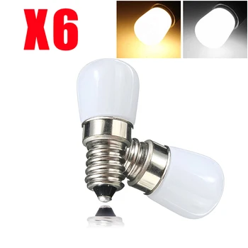 6/1Pcs Mini LED Light Bulbs E14 E12 UDHËHEQUR Frigorifer Llampat e Dritës Zëvendësimin Halopgjen Vidë Llambë Shfaqur Kabinetit Makinë Qepëse Llambat