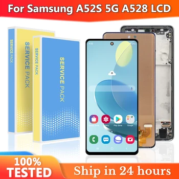 A528B Ekran Për Samsung Galaxy A52s 5G SM-A528B A528M A528B/DS LCD me Prekje Me Kornizë Digitizer Riparim të Pjesëve 100% e Testuar