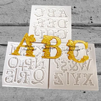 alfabeti letër silikoni myk tortë ujdisje mjete confeitaria moldes silikoni fondant myk tortë pjekje