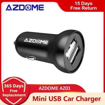 AZDOME Mini USB Car Ngarkues Për Telefon Celular Tabletë 2.4 Një Fast Car Ngarkues-Mbajtëse të Dyfishtë Përshtatës USB në Makinë Për GS63H M01 Dash Cam