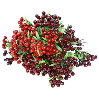 Berry Artificiale Lule Fruta Qershi Buqetë të Rreme manaferrat Xmas e Vitit të Ri dekor Pemë Artificiale berry Krishtlindjeve Decora Për Shtëpi
