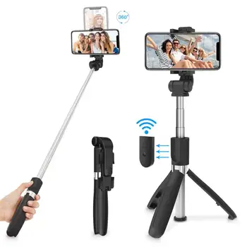 Bluetooth Wireless-compatible Selfie Rrinë stol me tri këmbë Me të Largëta Qepen Për Smartphone Tre Në Një Monopod Mobile Paloset