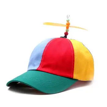 Cilësi Të Lartë Të Rritur Fëmijët Helikë Baseball Cap Helikopter Hat Partisë Karnaval Kapele Qesharake Natyrë Bambu Dragonfly Hat