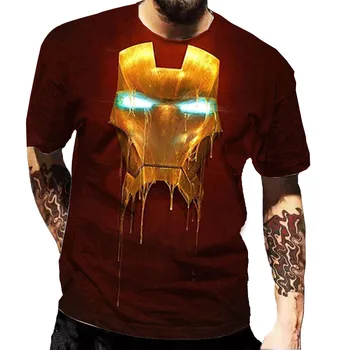 Disney Mrekulli Hero Iron-man 3D Printimi i Njerëzve Mëngë të Shkurtra T Shirt Tee Veshje e Re të Verës Streetwear Rastësor Modës Fëmijët e Krye