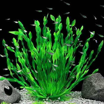 Dropshipping!! Akuariumi Bimë Realiste Pamjen Strofull Dekor Plastike Artificiale alga deti Tank Peshk Dekoratë për Shtëpi