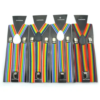 Elastike të Lëkurës Aski Burrave 3 Klipe e Ylberit formatimin e teksteve të Vjela Mens Gratë Suspender për Pantallona e Dasmës Suspensorio Për Buzë