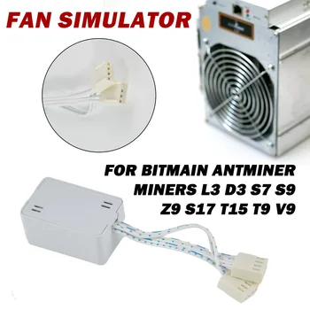 Fan Simulator për Bitmain Antminer Minatorët L3 D3 S7 S9 Z9 S17 T15 T9 V9 Silencer Tel Automatik të Shpejtësisë Rregulloren e Bardhë